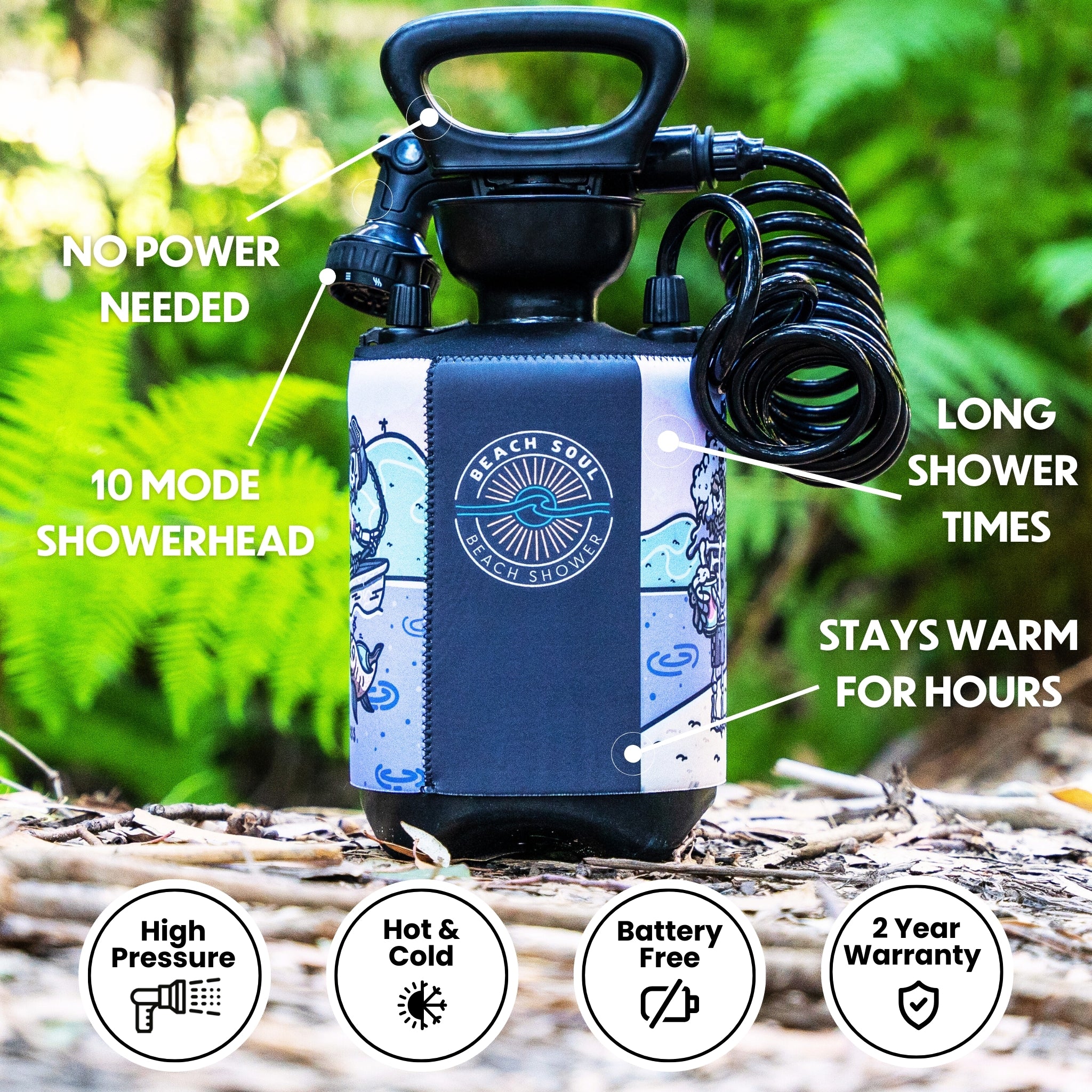 Portable Shower Skully 5L