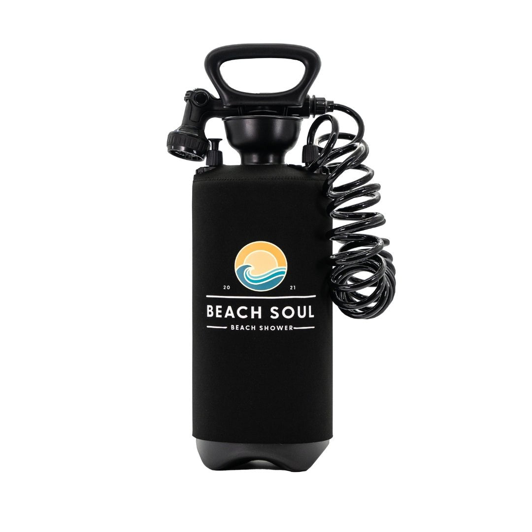 Beach Soul Original 8L portable shower with neoprene sleeve