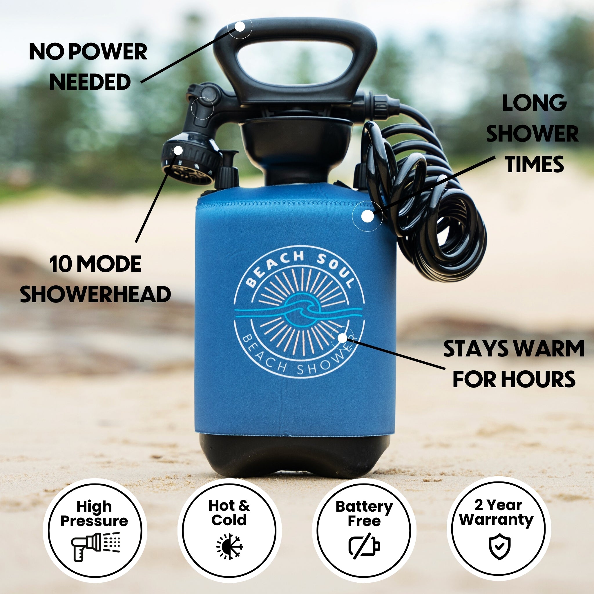 Portable Shower Ocean Rise 5L